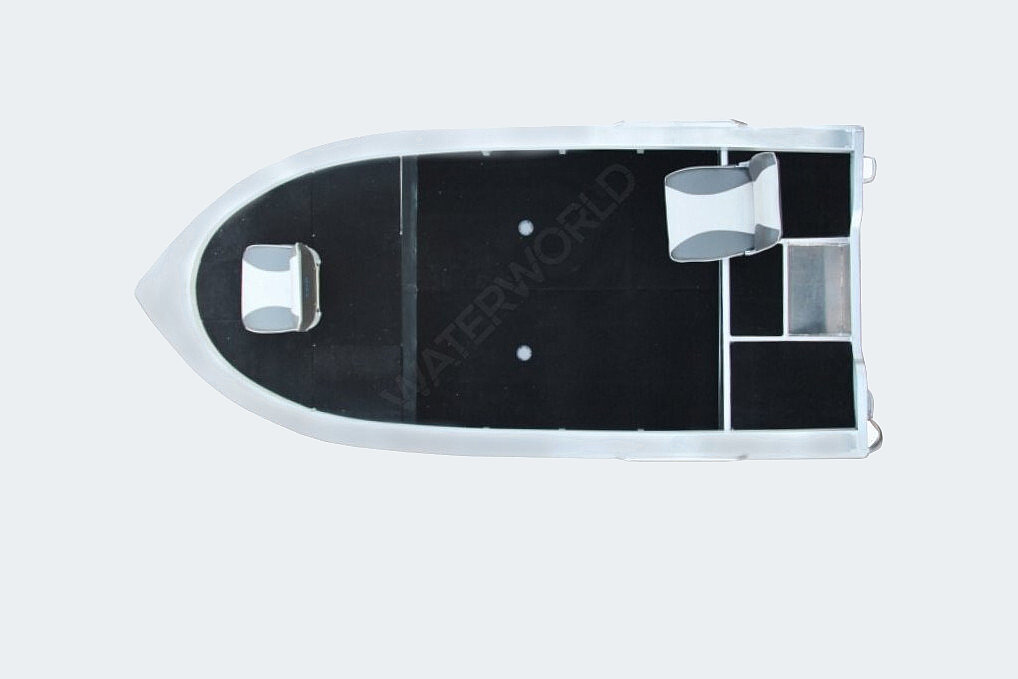 Dieses Bild zeigt die Kimple - Hunter 420 Pro Fishing Alu - von oben