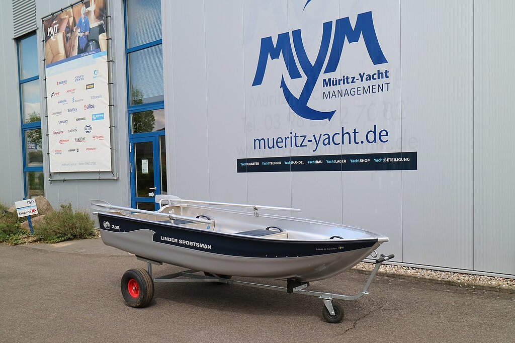 Dieses Bild zeigt unser Aluboot Linder Sportsman 355 - Seitenansicht