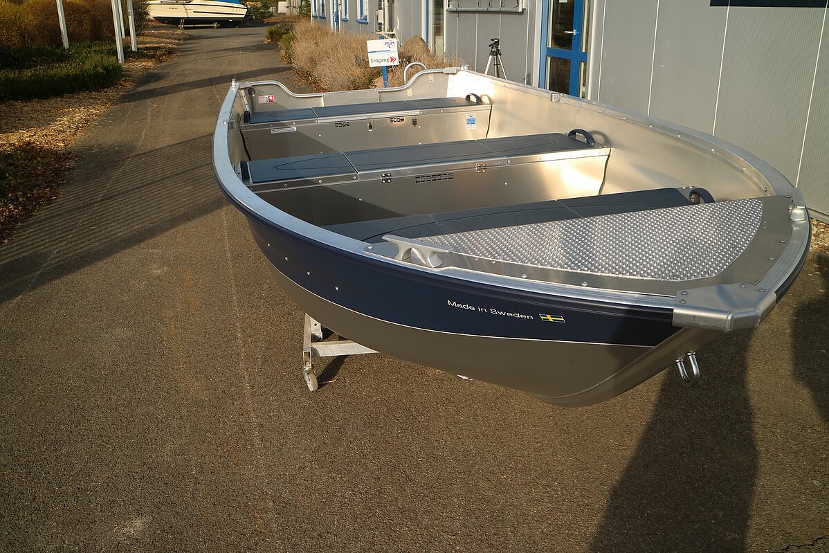 Dieses Bild zeigt unser Aluboot Linder Sportsman 445 Basic - Ansicht im Profil 