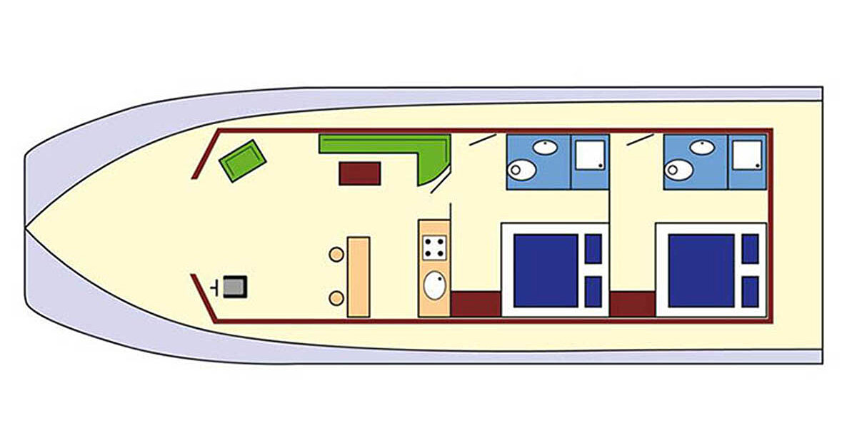 Dieses Bild zeigt unsere Yacht M-Line - M-Haus - Grundriss