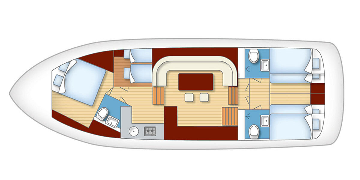 Dieses Bild zeigt unsere Yacht M-Line - M-Sport - Grundriss