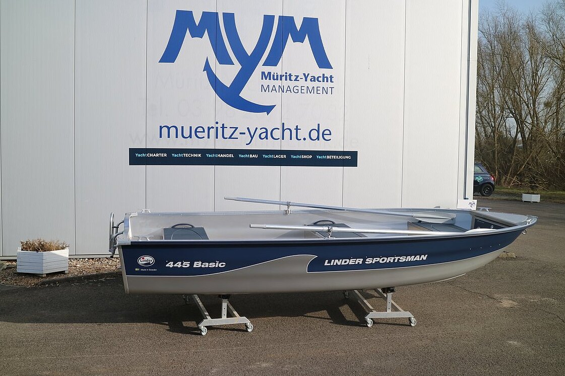 Dieses Bild zeigt unser Aluboot Linder Sportsman 445 Basic - Ansicht seitlich