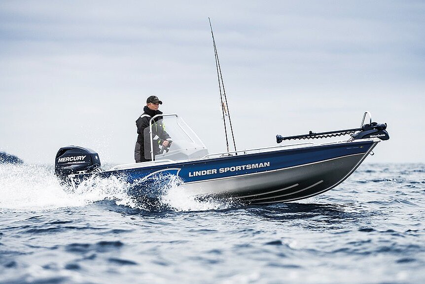Dieses Bild zeigt unser Aluboot Linder Sportsman 445 Catch inkl. Garmin