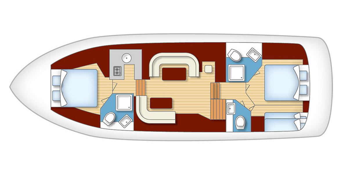 Dieses Bild zeigt den Grundriss - Saphir - Siemer 44 Exclusiv 