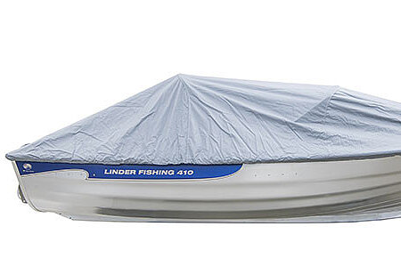 Dieses Bild zeigt die Hafenpersenning Fishing 410 grau Acryl