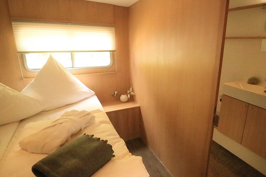 Dieses Bild zeigt unsere Yacht Hope - M-Retro 130 - Schlafkabine