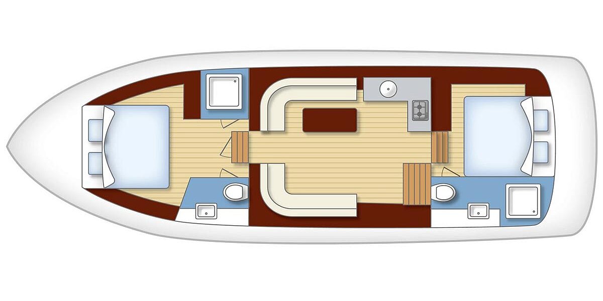 Dieses Bild zeigt unsere Yacht M-Line - M-Steven - Grundriss