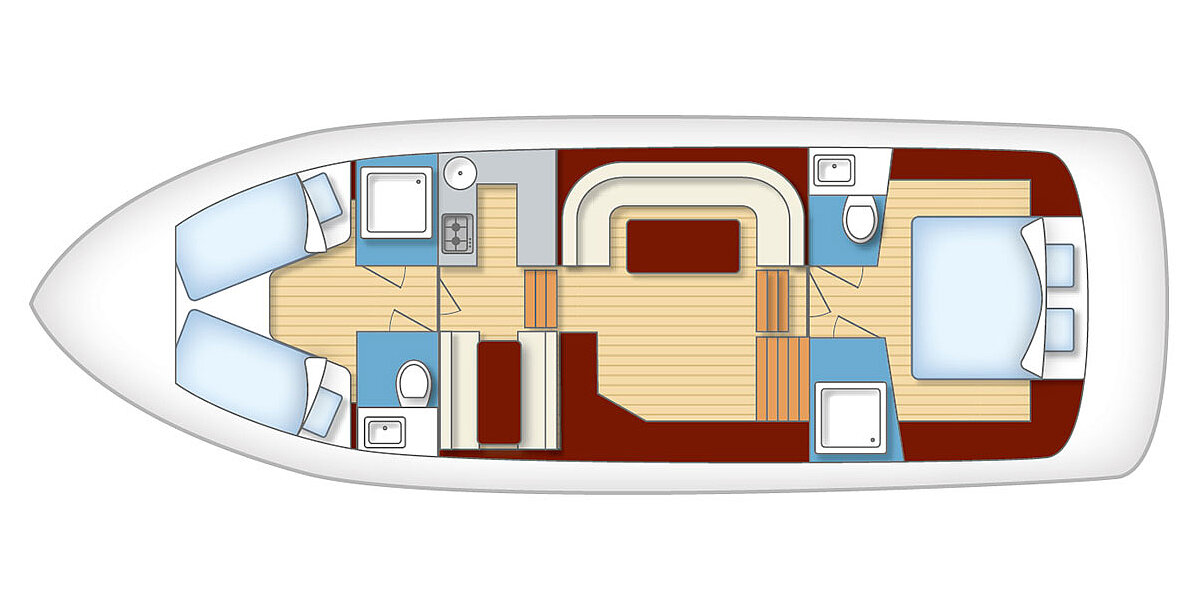 Dieses Bild zeigt unsere Yacht M-Classic 135 - Grundriss
