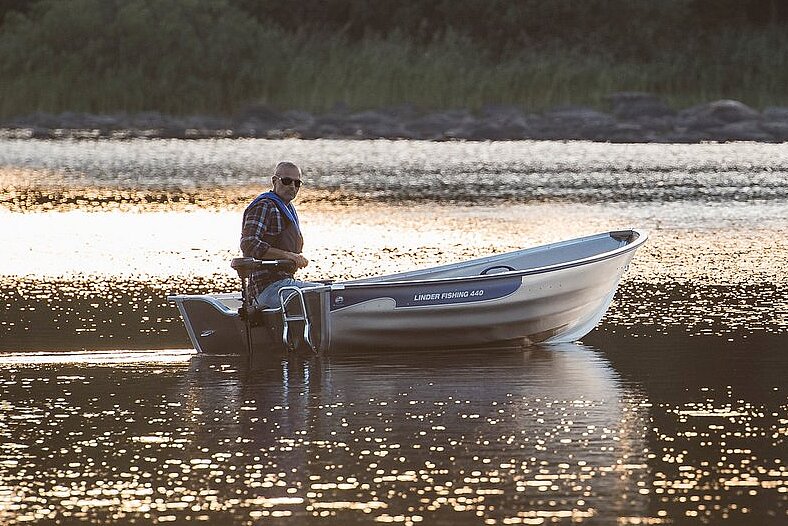 Dieses Bild zeigt eins unserer Aluboote aus der Linder reihe