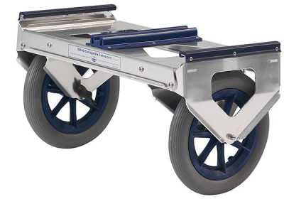 Dieses Bild zeigt einen zusammenklappbaren Kanuwagen.