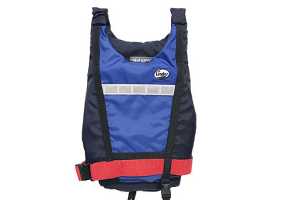 Dieses Bild zeigt eine blaue Kanuweste.