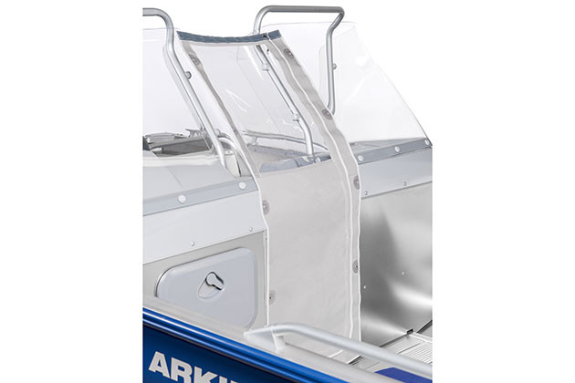 Dieses Bild zeigt einen Windschutz für eine Doppelkonsole.