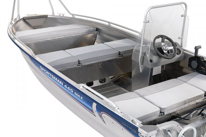 Dieses Bild zeigt einen kompletten Sitzpolstersatz in grau.